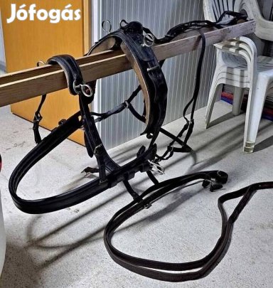 Újszerű, szíjistrángos, erős egyes fogathám! Lófelszerelések 