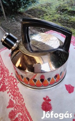 Újszerű állapotú, mintás Inox vízforraló eladó Xl.ker 