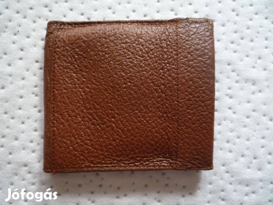 Újszerű,barna bőr pénztárca mágnenes aprópénz tartóval
