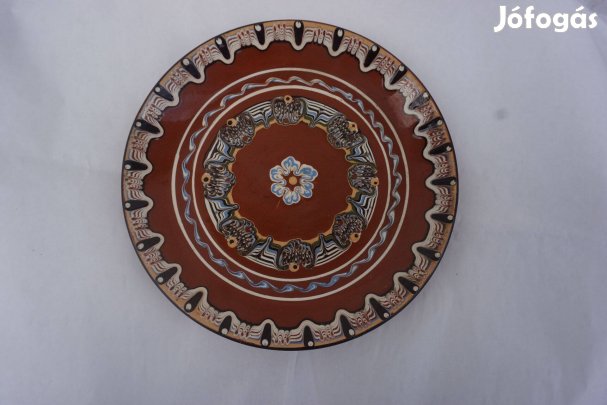 Újszerű bolgár népművészeti fali dísztányér eladó