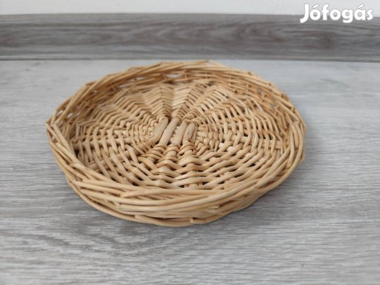 Újszerű fonott kosár, tál, tároló - pontos méretekkel