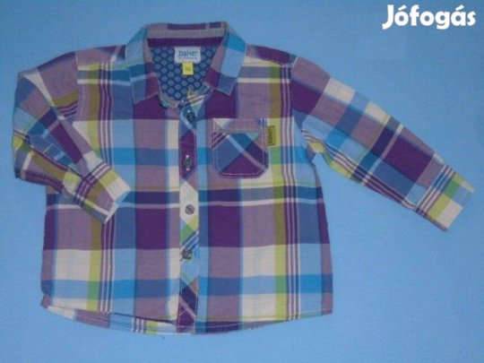 Újszerű hosszú ujjú kockás ing 6-9 hó (méret 74)