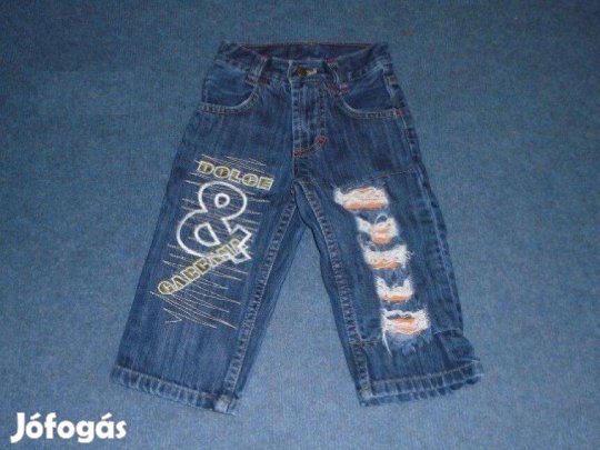 Újszerű kék farmernadrág 9-12 hó (méret 80)