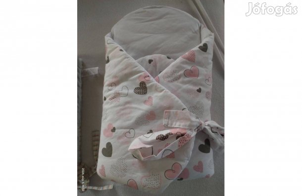 Újszerű kislány kokuszbetétes baba pólya, babapólya eladó