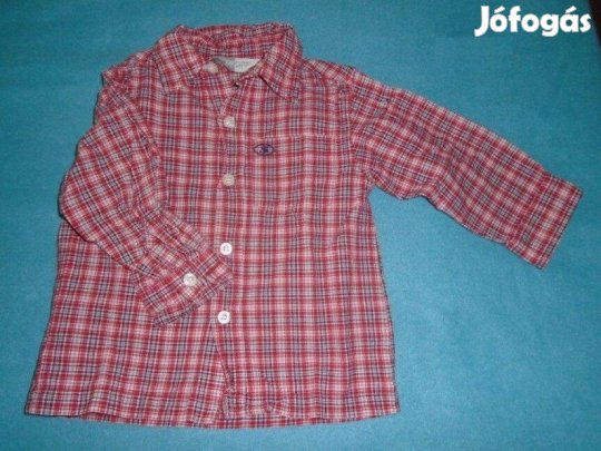 Újszerű kockás és hosszú ujjú ing 9-12 hó (méret 80)