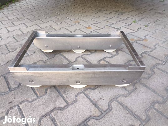 Újszerű ládaszállító kocsi rozsdamentes acél M10 E1 E2 E3 láda 300Kg