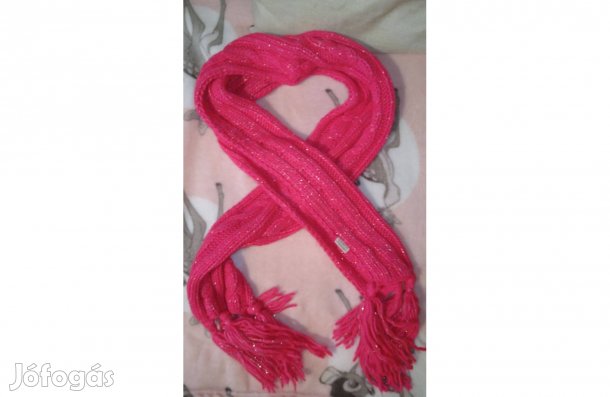 Újszerű meleg kötött pink sál