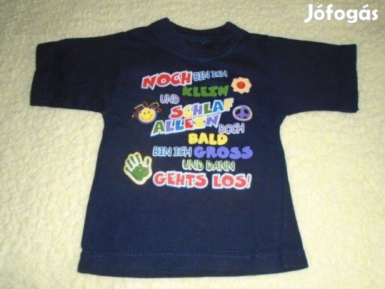 Újszerű mintás póló 9-12 hó (méret 80)