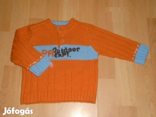 Újszerű narancssárga színű pulóver 3-6 hó (méret 68)