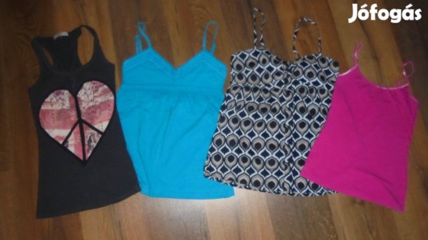 Újszerű női / lányka vékony pántos ujjatlan top trikó XS - S többféle
