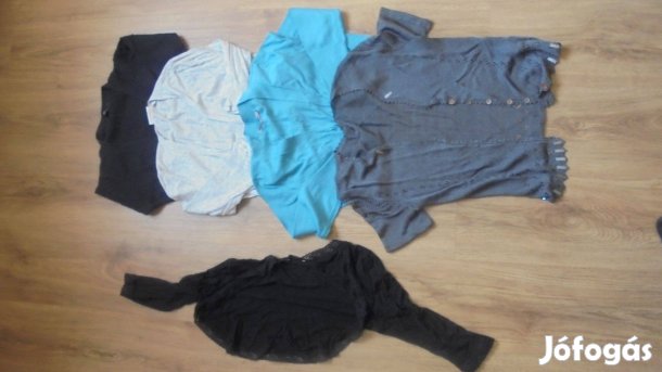 Újszerű női rövid kardigán boleró - fekete vagy szürke - S - M