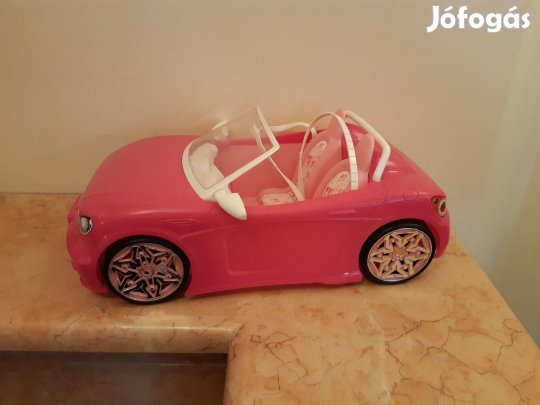 Újszerű pink Barbie autó / sportautó / cabrio 33x18x14 - első tulajtól