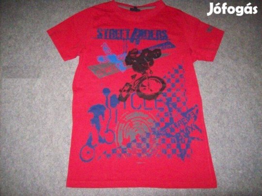 Újszerű piros póló 13-14 évesre (méret 164)