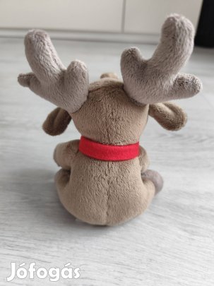 Újszerű plüss állat, játék figura: szarvas, rénszarvas