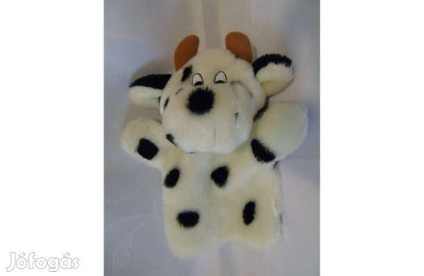 Újszerű plüss öt ujjas tehénke báb