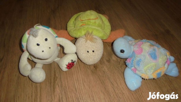Újszerű plüss teknős teknőc teknősbéka figura - 3 féle - Nici is