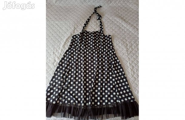 Újszerű pöttyös nyári ruha mb:126-150!