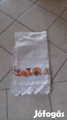 Újszerű retro vitrázs kész függöny konyhába 60x100cm