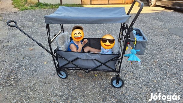 Újszerű strandkocsi húzó- toló