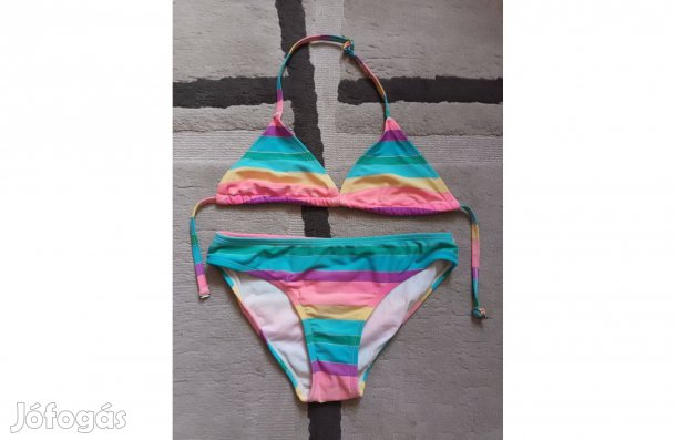 Újszerű szivárványos kislány Bonprix bikini fürdőruha 8-9 év 1900 Ft