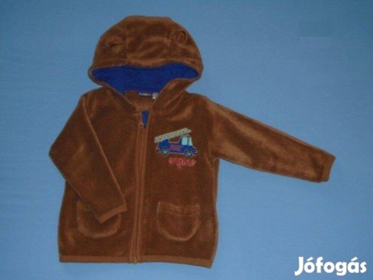 Újszerű tűzoltóautó mintás puha pulóver 9-12 hó méret 74 / 80