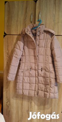 Újszerű vastag csuklyás női télikabát 