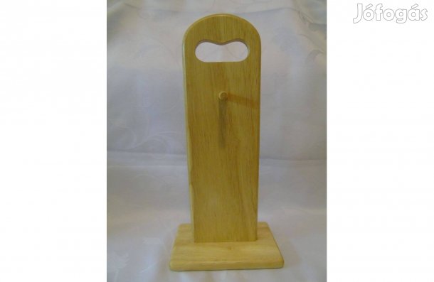 Újszerű,világos fa konyhai tálaló eszköz tartó