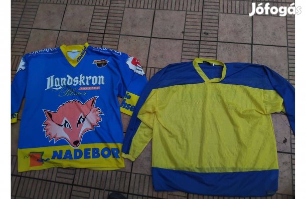 Ukrán színű német jégkorong mez hoki mez 2db