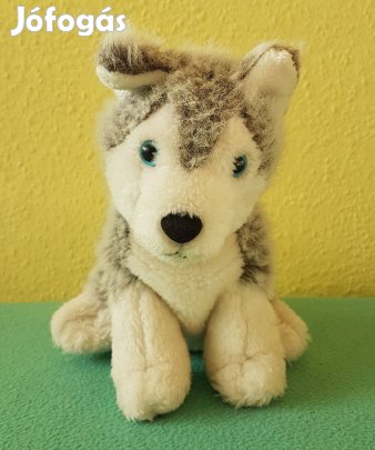 Ülő husky plüss kutya