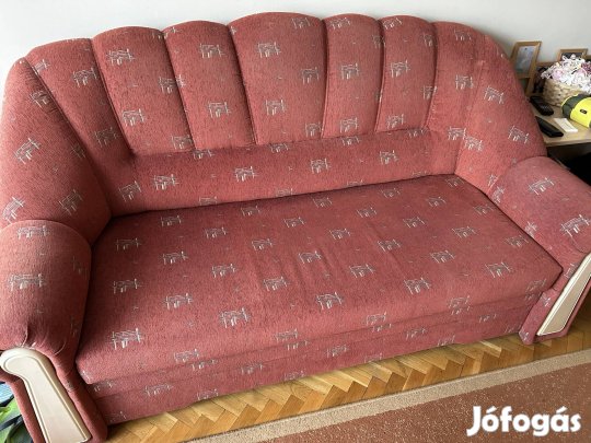 Ülőgarnitúra 3+2+1-es, ágyazható, ágyneműtartós