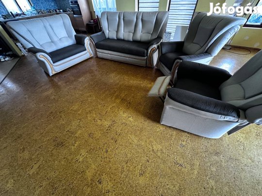 Ülőgarnitúra szett ágyazható kanapé + ágyneműtartós + 2 TV-fotel