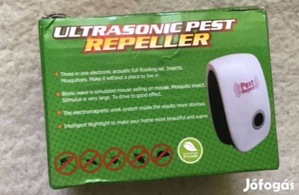 Ultrahangos kártevőirtó (bogarak, legyek, szúnyogok, hangyák, pókok )
