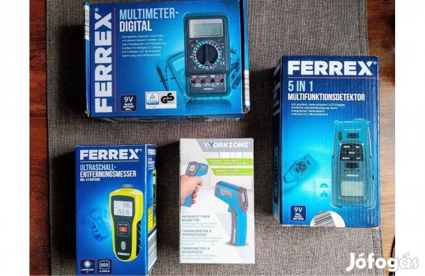 Ultrahangos távolság vagy infra hőmérséklet mérő Nedvesség mérő