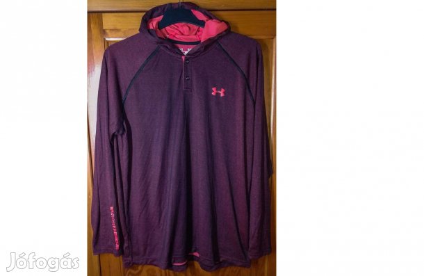 Under Armour bordó kapucnis hosszú ujjú eredeti XL-es felső (25.)