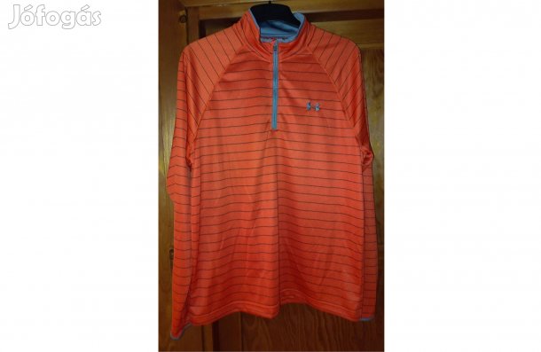Under Armour eredeti cipzáras nyakú narancssárga csíkos felső M (57.)