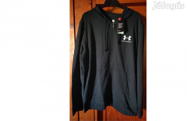 Under Armour eredeti kapucnis fekete cipzáras pulóver 2XL Új, címkés