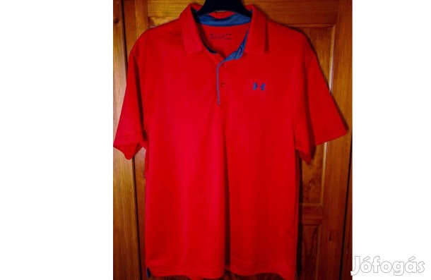 Under Armour eredeti piros galléros XL-es póló (29.)