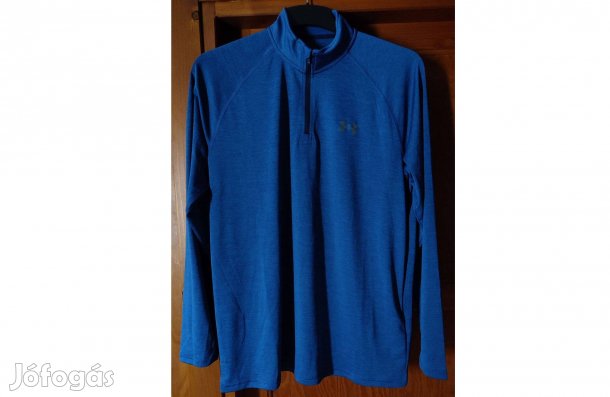 Under Armour eredeti sötétkék cipzáras nyakú felső M-es (75.)