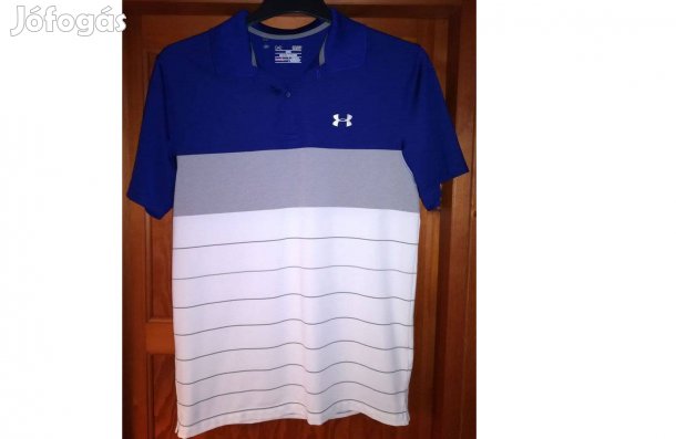 Under Armour kék fehér eredeti galléros póló S/M (07.)