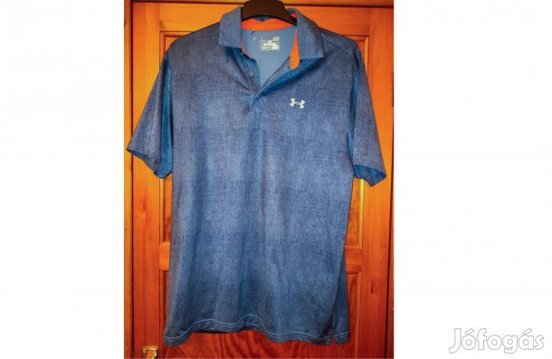 Under Armour kék galléros eredeti L-es famerhatású póló (87.)