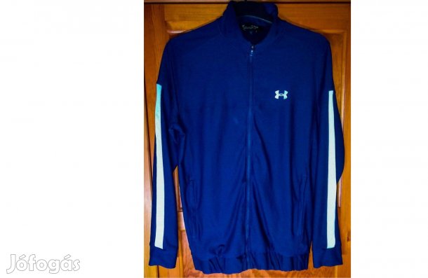 Under Armour sötétkék fehér eredeti cipzáras pulóver XL-es (27.)