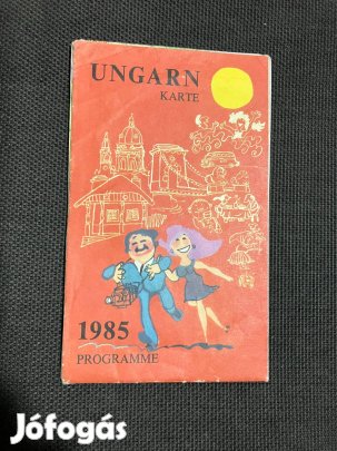 Ungarn Karte 1985 Programme - Magyarország retro térkép