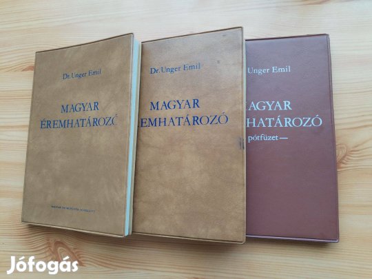 Unger Emil Magyar Éremhatározó I-III. kötett Ritka egyben
