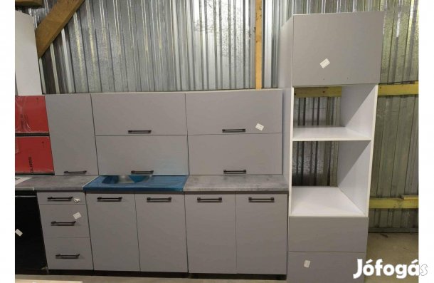 Uni konyha szürke színben mosogatótálcával Áruhitelre is