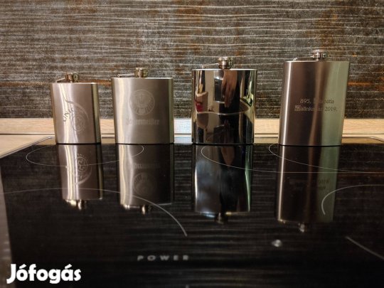 Unicum Jagermaister és más fém laposüveg flaska gyűjtemény