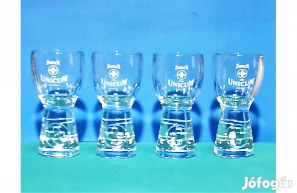 Unicumos pohár (4 db, m : 11 cm)