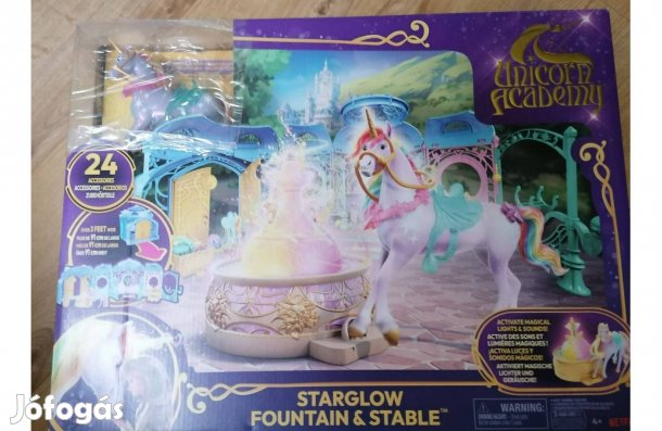 Unikornis Akadémia Nagy istálló játékszett Új