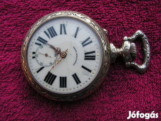 Union Horlogére Rokokó tokos antik férfi zsebóra. Működik !