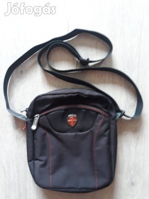 Unisex fekete oldaltáska 25cm×27cm