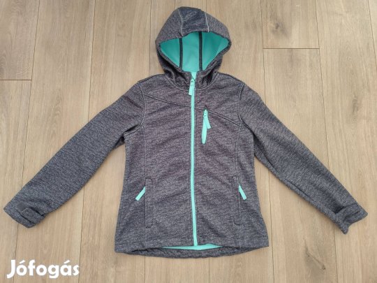 Uniszex softshell gyerek kabát, kapucnis dzseki - 146-152, 10-12 év